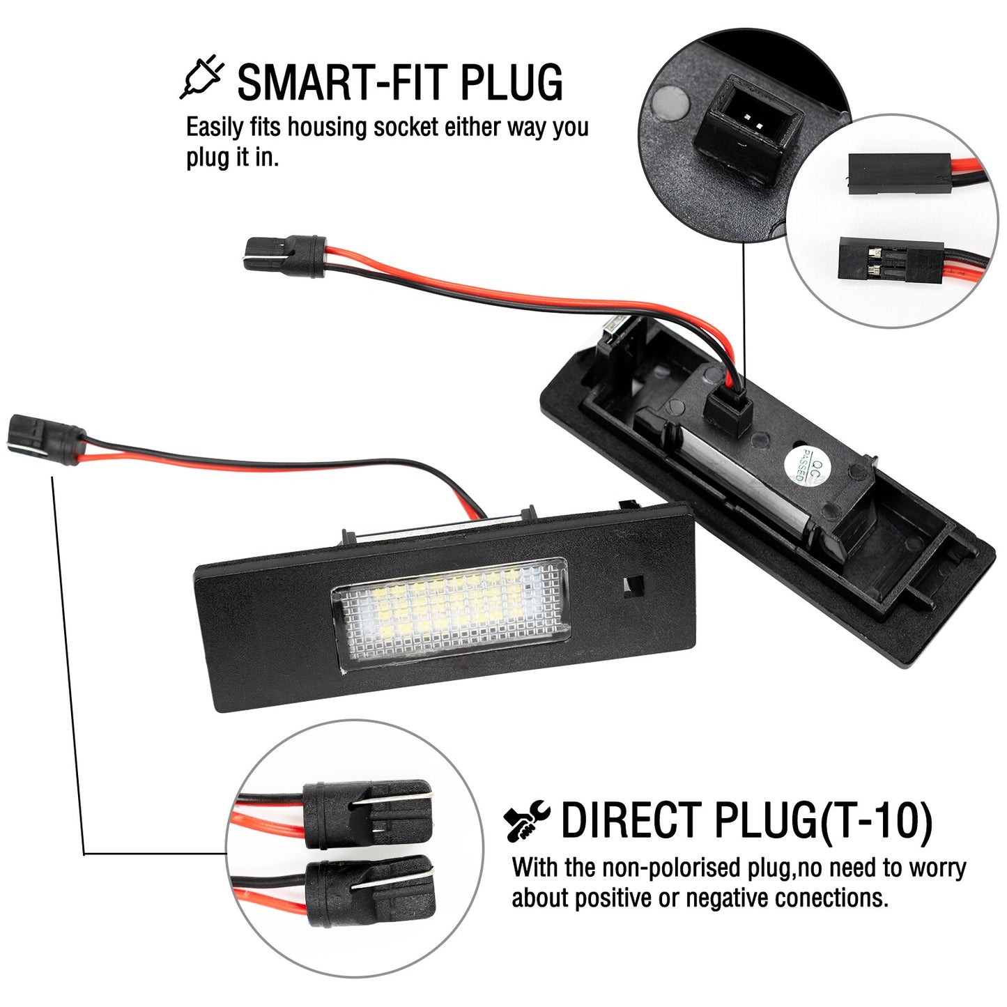 White License Number Plate Light for BMW 1 Series E81 E87 F20 Z4 E85 E86 E89 i3
