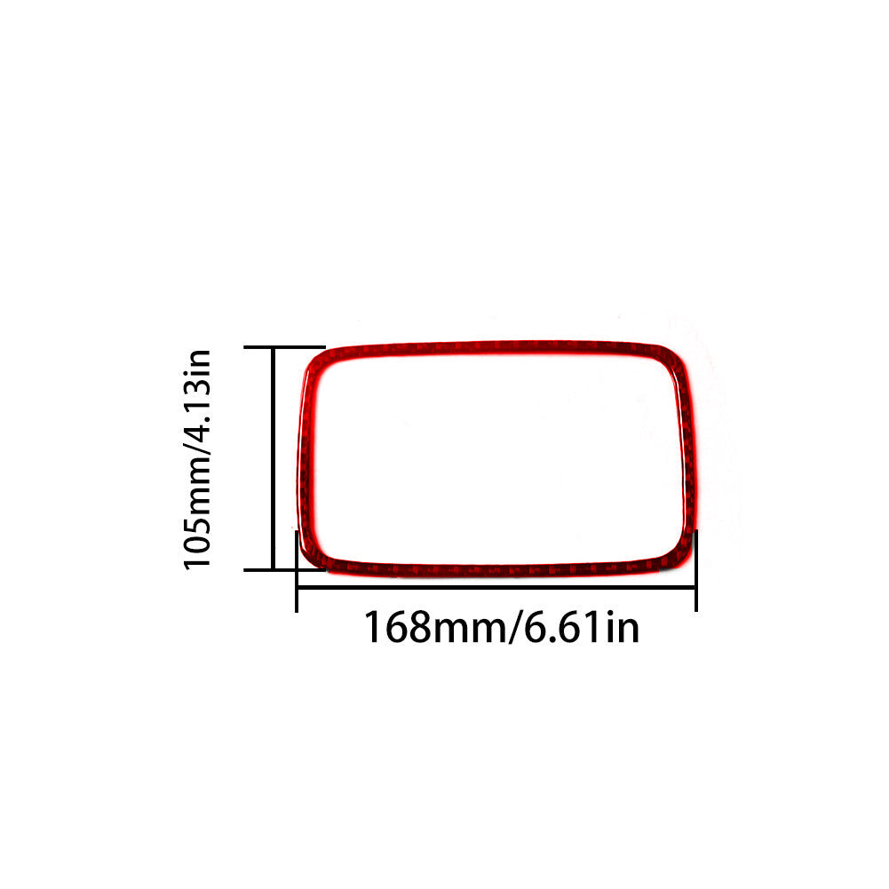 Red Carbon Fiber Rear Watercup Panel Frame Cover Trim for Toyota for Camry 2007-2011