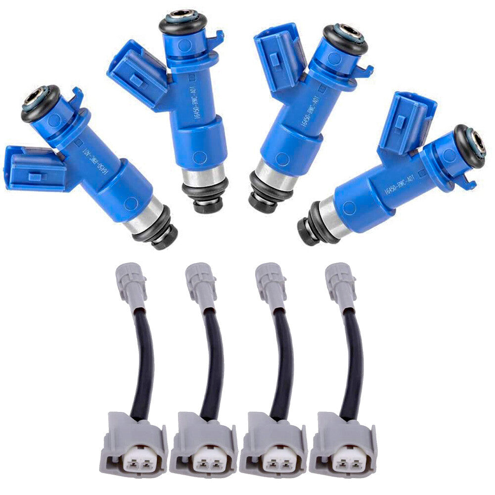Set Of 4 Fuel Injectors 410cc for Civic for Acura for Rdx Rsx K20 K24 B16 16450-Rwc-A01