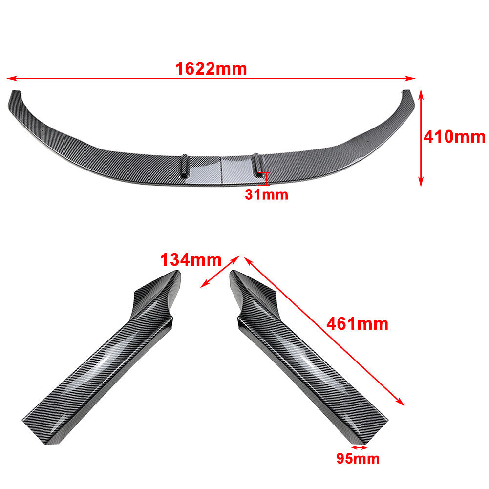 Front Bumper Spoiler Lip+Side Splitter Cover Trim for BMW 2 Series F22 F23