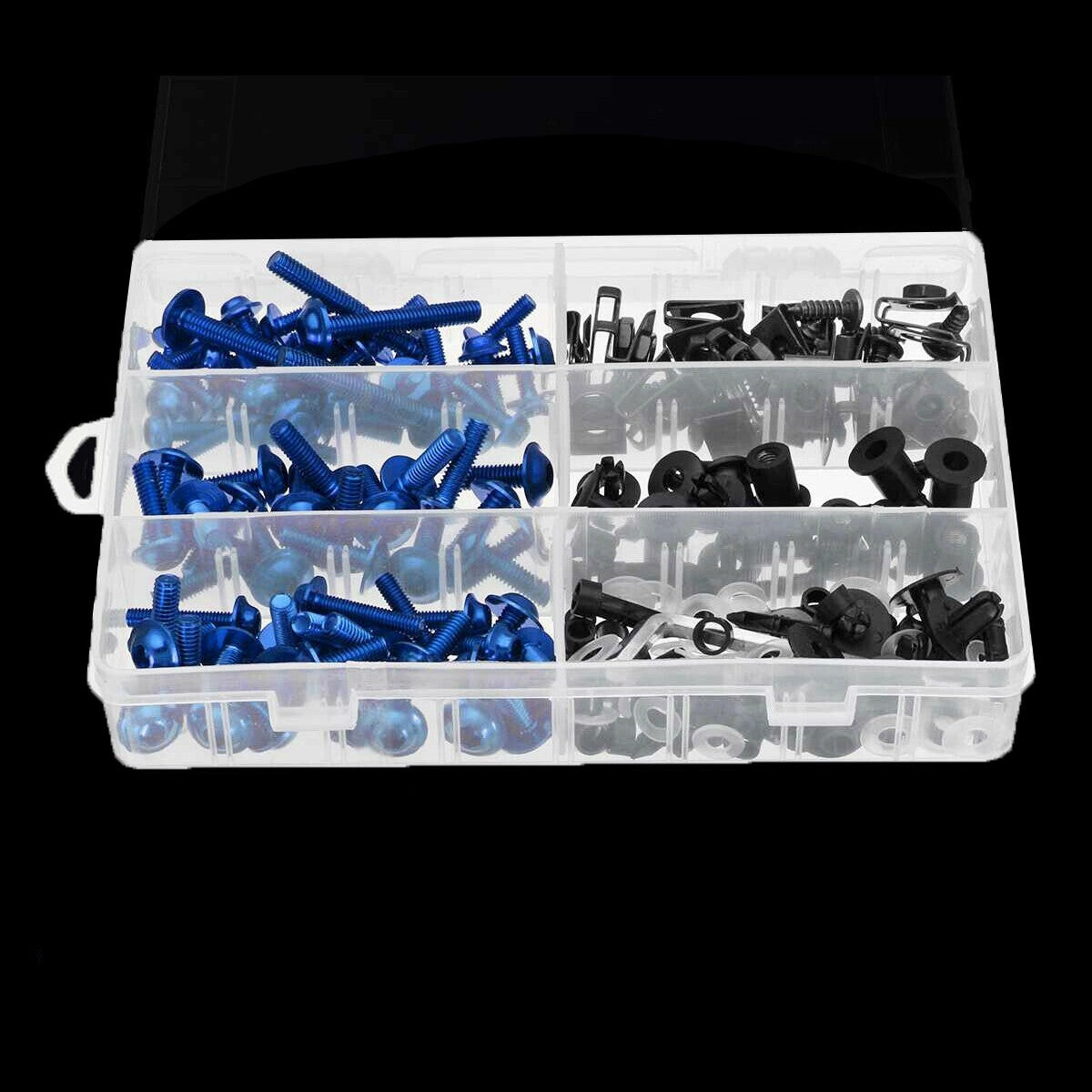 Fit for Honda for BMW for Kawasaki Motorcycle Blue Complete Fairing Screws Nut Bolts Kit