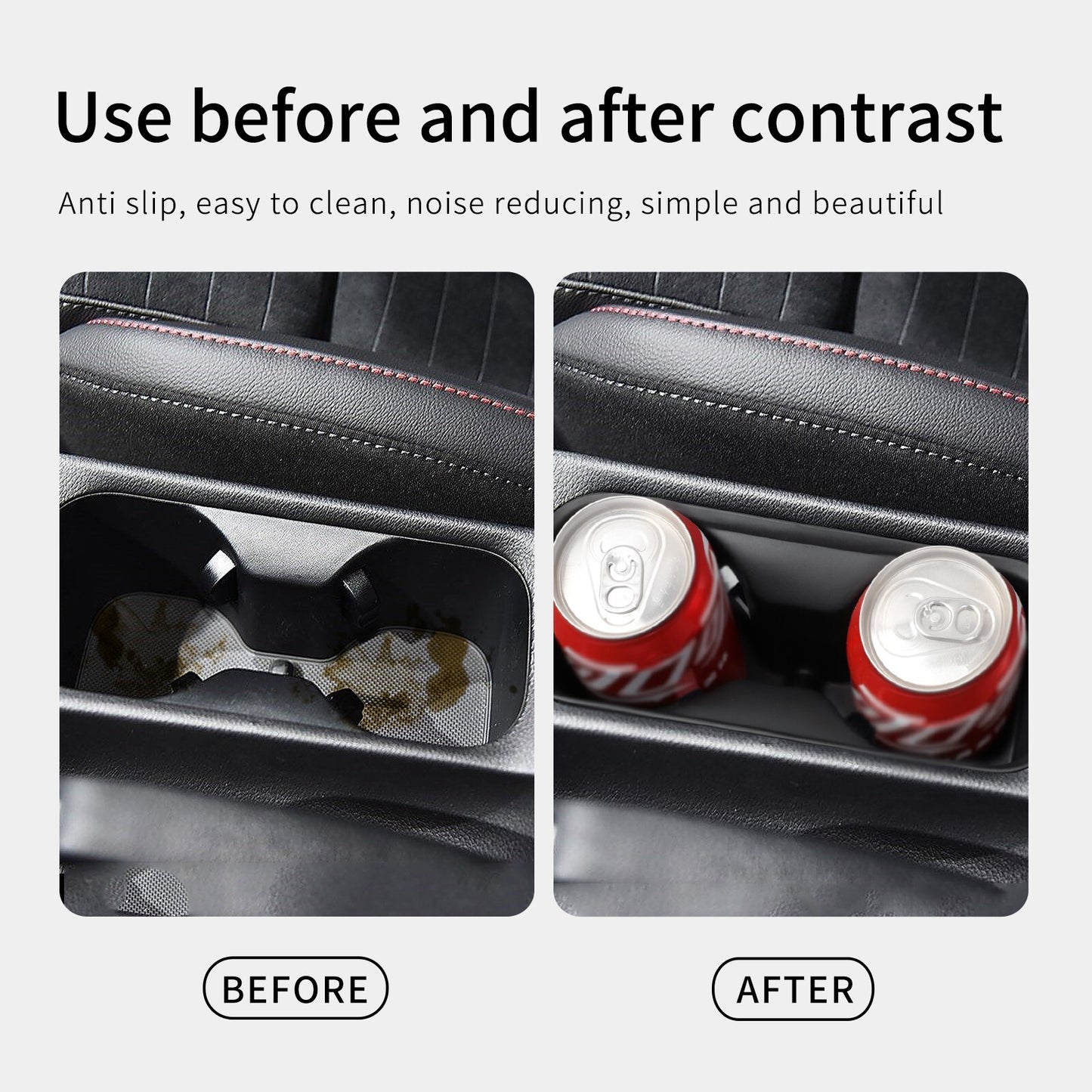 for Hyundai I30 I30 N Cup Holder Storage Box Shock-Absorbing Central Armrest