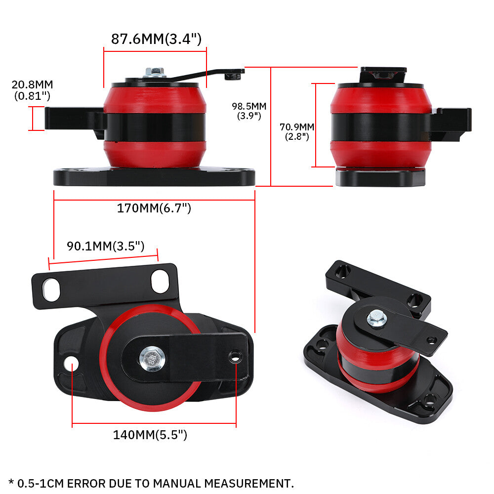 Insert for VW MK5 MK6 for Golf GTI for Jetta A3 2.0T Transmission Engine Mount Kit Dog Bone