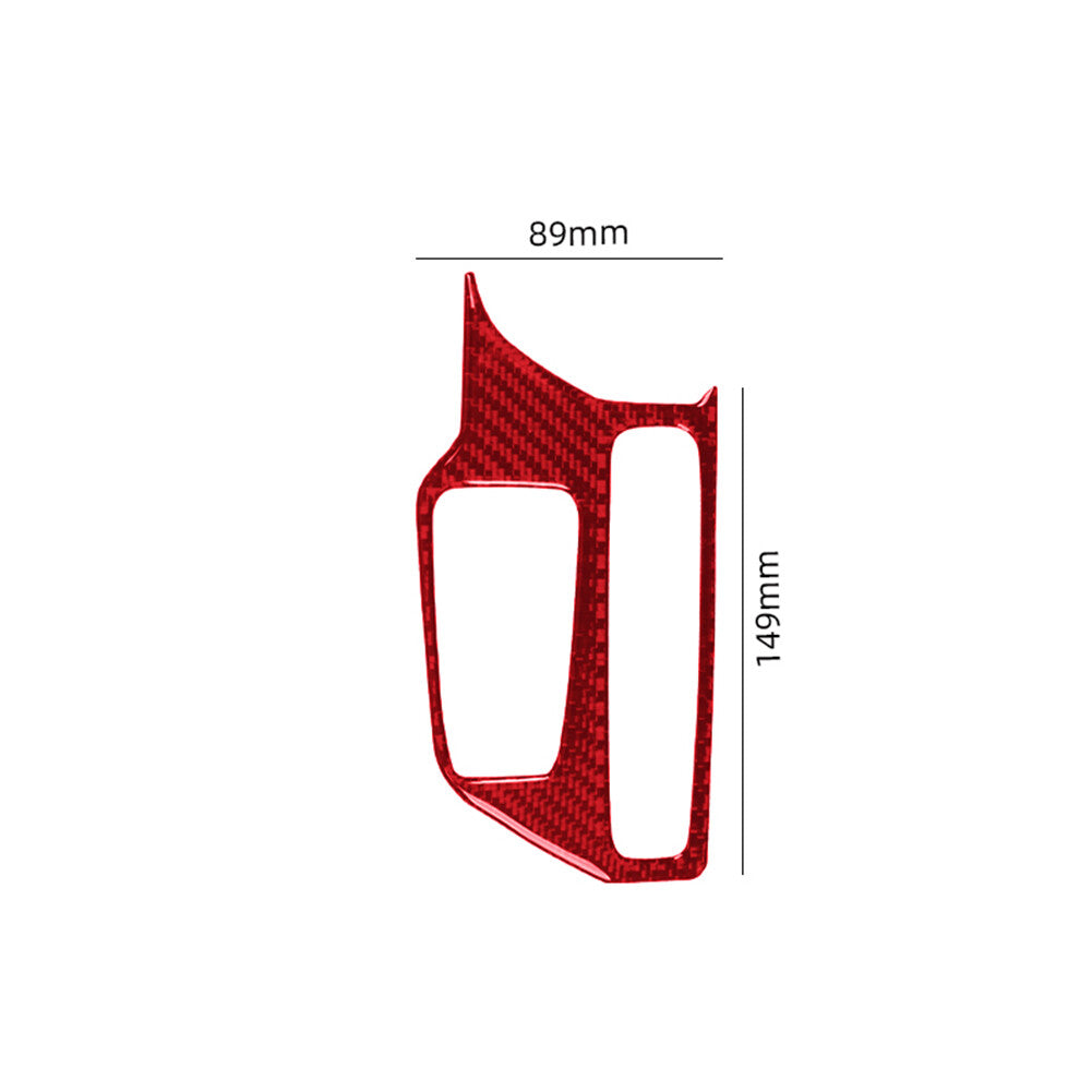 Red Carbon Fiber Gear Shift Cover Trim Sticker for Toyota Supra A90 2019-2022