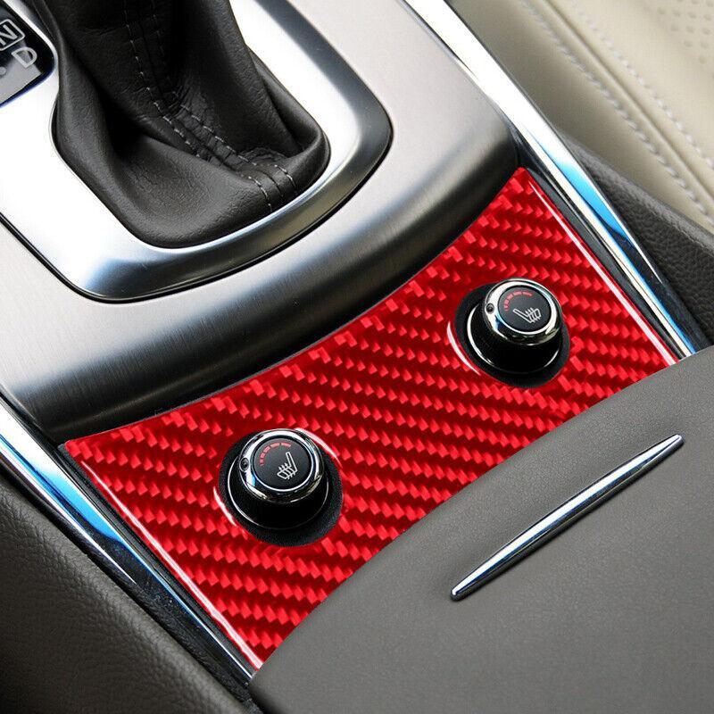 for infiniti G37 2010-13 Red Carbon Fiber Middle Console for Seat Heating Panel Trim