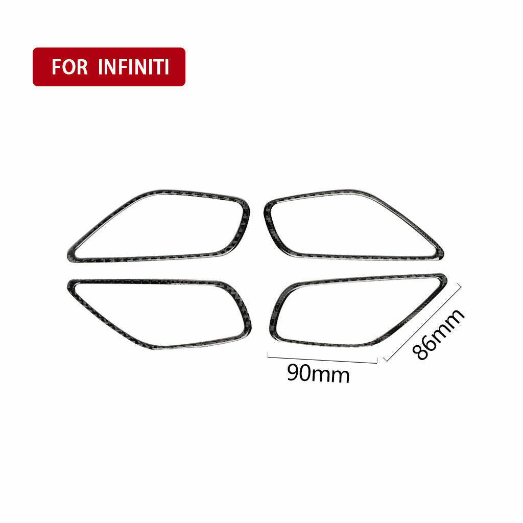 Carbon fiber door handle frame covers for Mazda 3 Axela 2017-2018