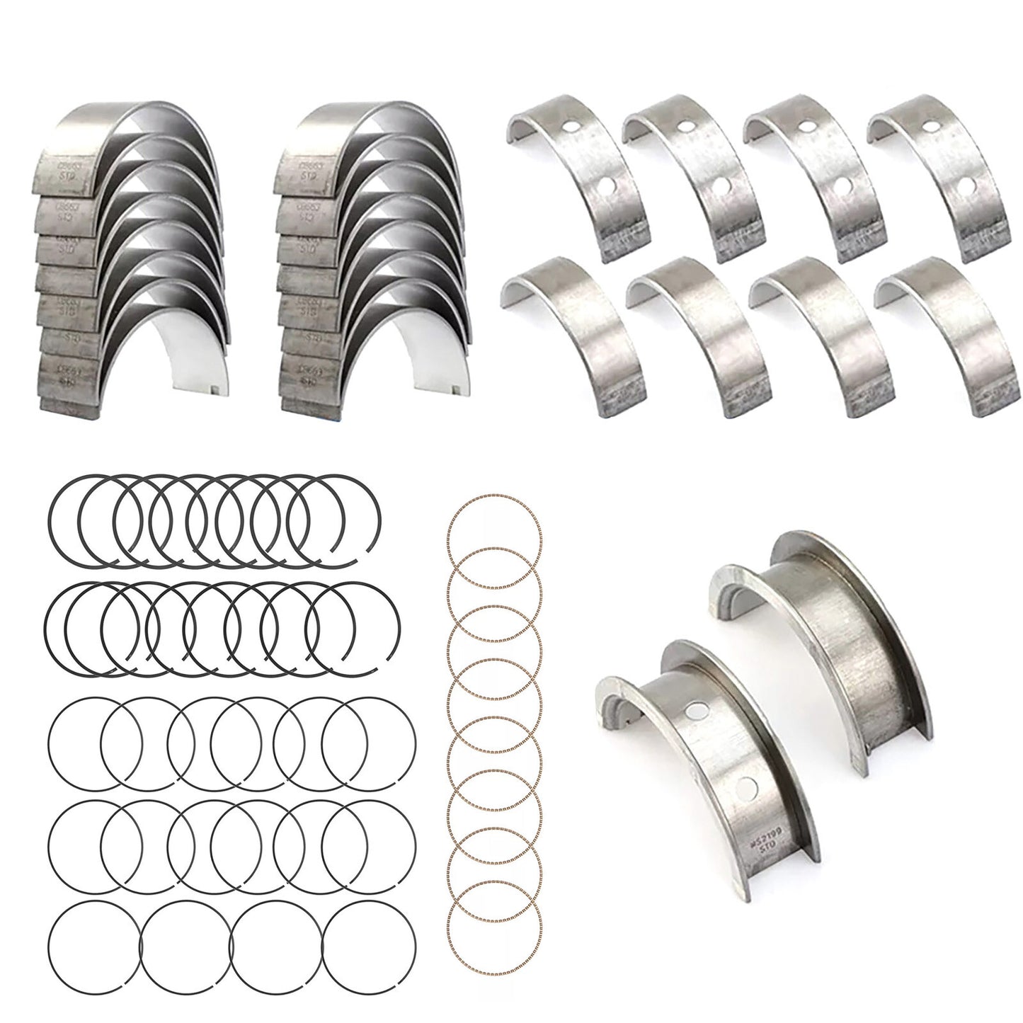 Main Rod Bearings w/ Piston Rings 99-16 for CHEVY for GM LS Gen