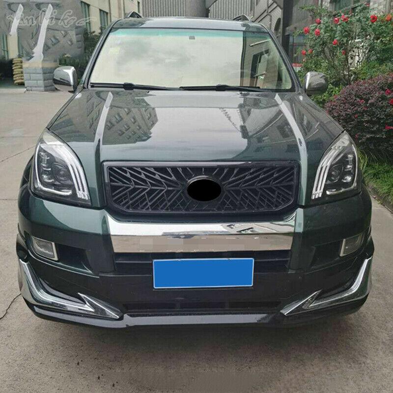for Toyota Prado 2003-2009 Black ABS Front Bumper Grille Refit TRD Style Cover