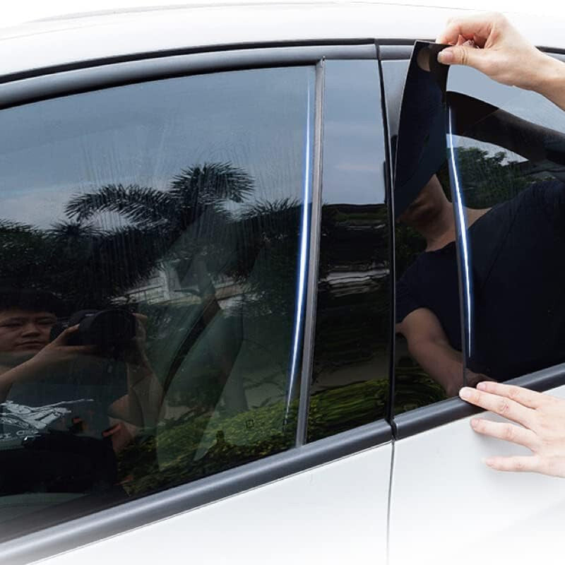 6-Piece 2019-2022 2023 for Kia Forte Gloss Black Column Window and Door Finishing -