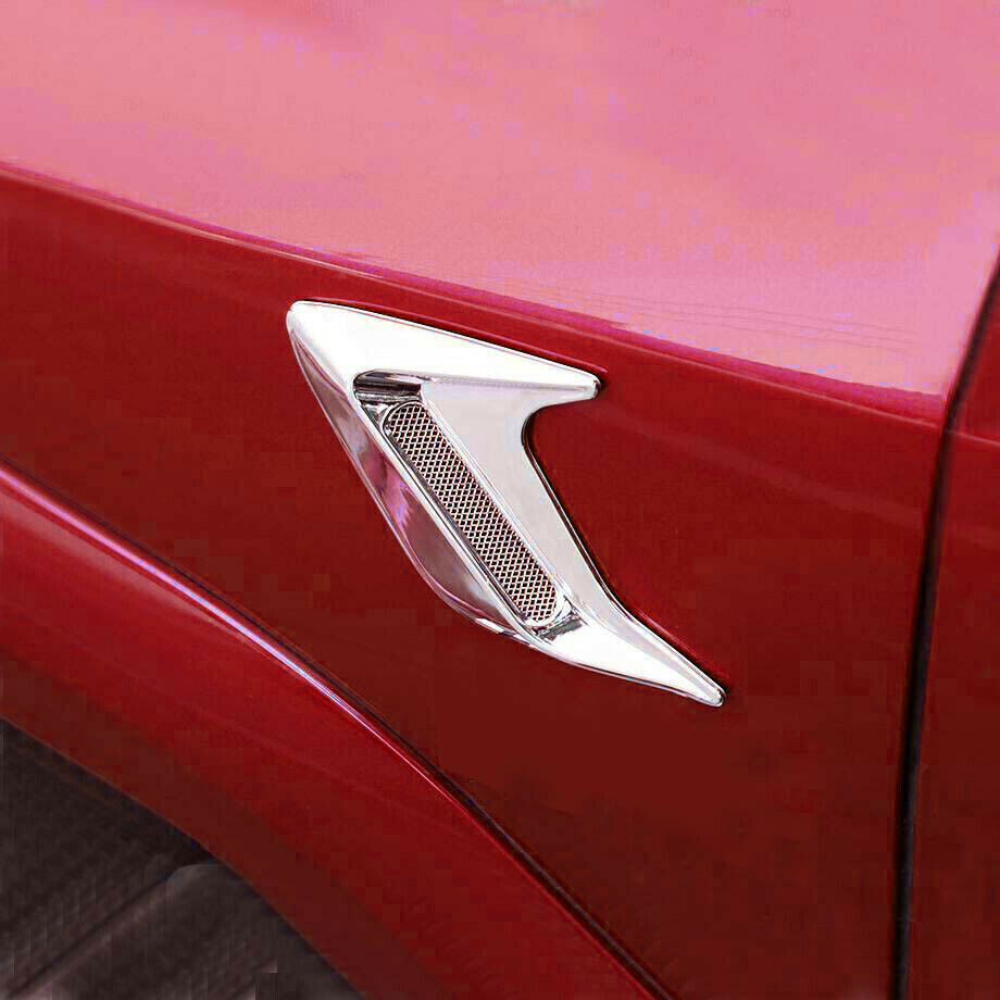for Kia K5 2021-2024 Chrome Side Door Fender Vent Air Wing molding Cover Trim 2X