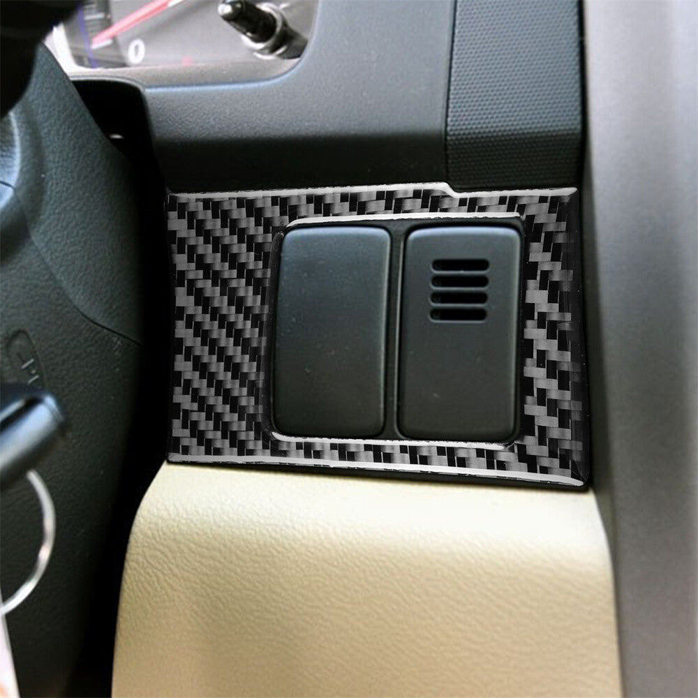 Carbon Fiber Center Control Card Storage Box Panel Trim for Honda CR-V CRV 07-11