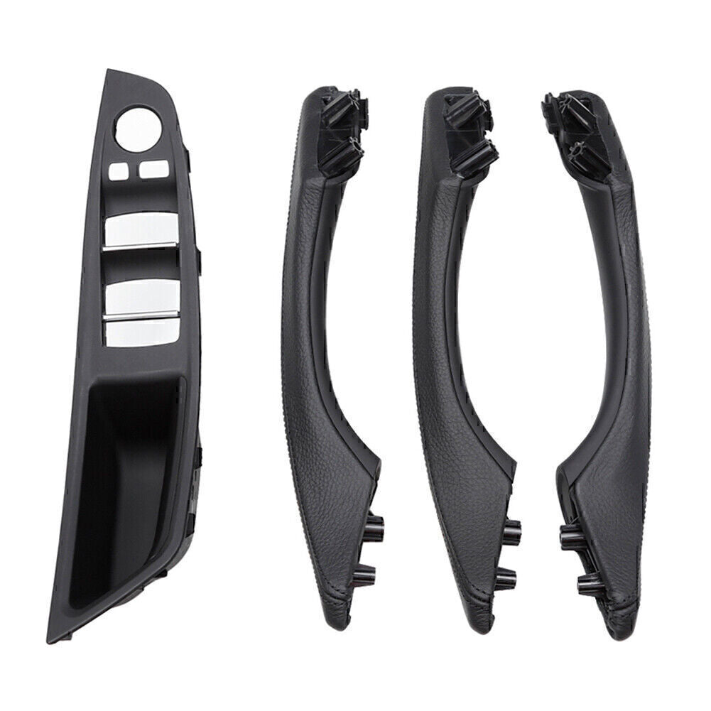 4x Door Trim Pull Handle Real Leather for BMW 5 series F10 F11 F18 2010-2017 LDH