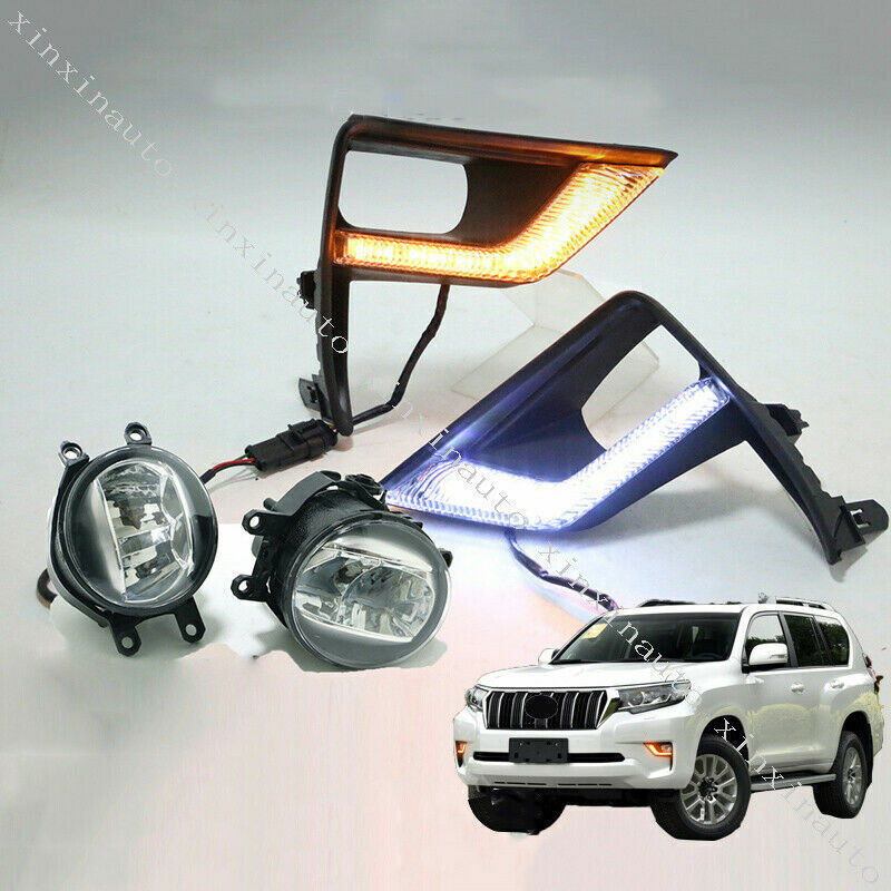 for Toyota Prado FJ/LC150 2018-2021 Front Driving LED Fog Light Wiring Lamp Pair