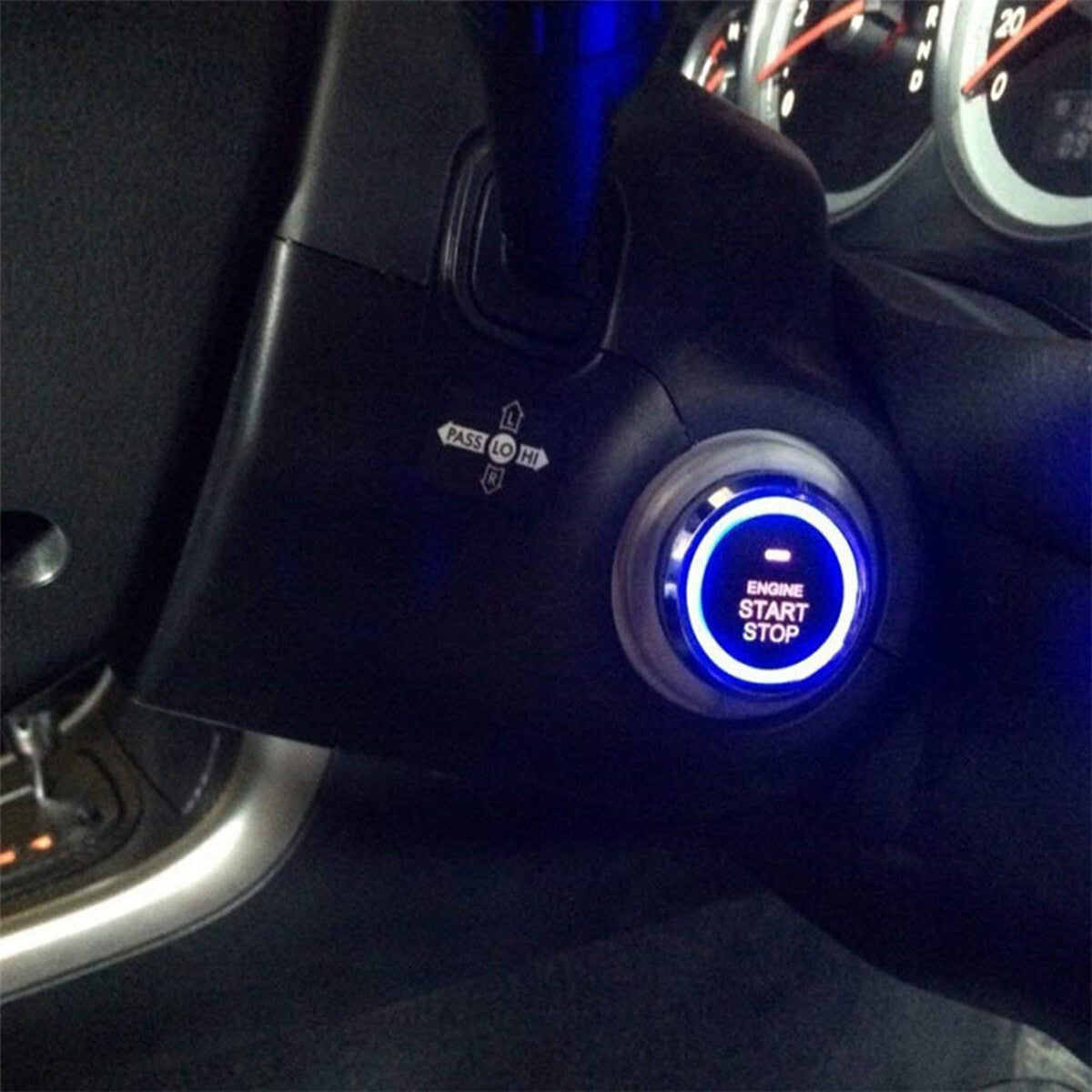 Car Ignition Switch 12V Engine Start Push Button Keyless Entry Starter Kit