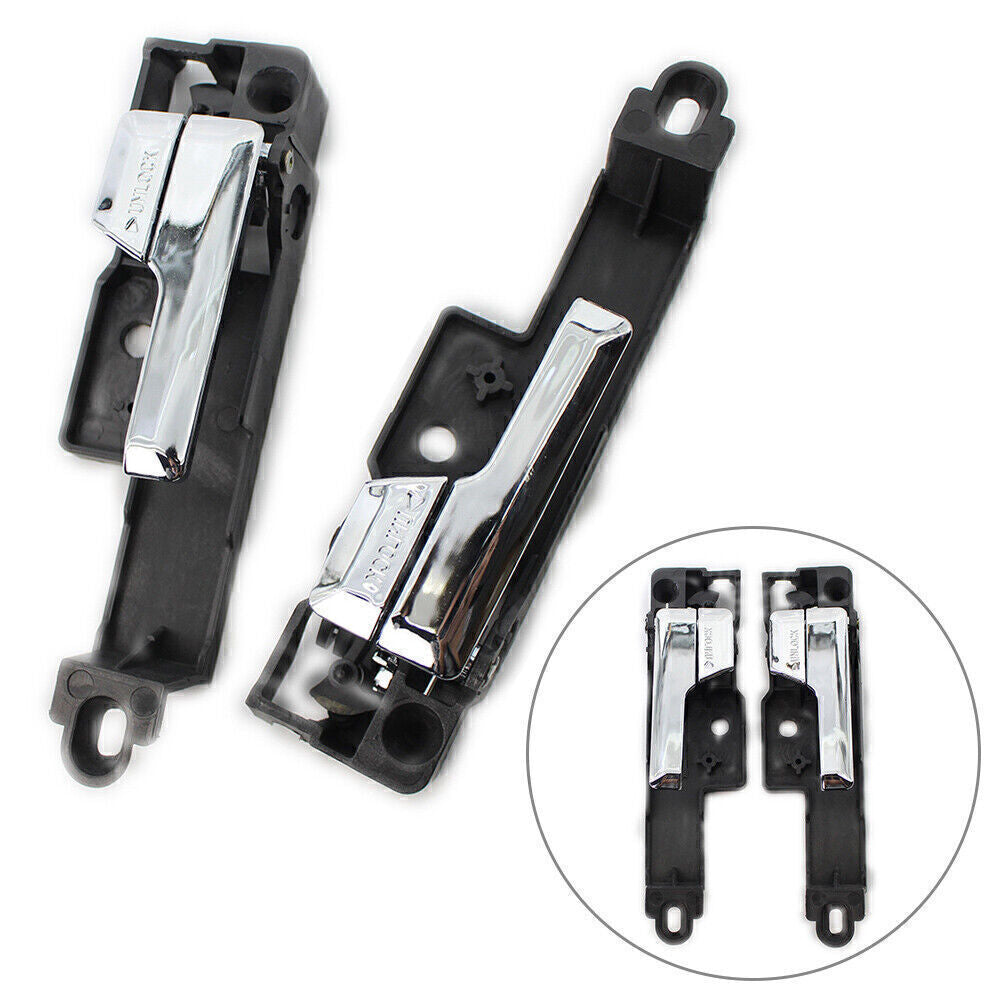 2x Chrome Interior Door Handle Front Left Right Set for Ford Fusion 2006-2012