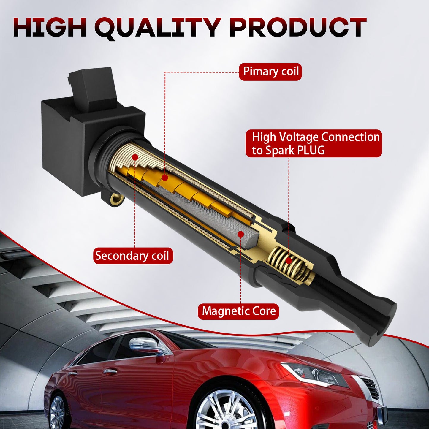 6X UF648 Ignition Coil Iridium Spark Plugs for Chrysler for Jeep for Dodge for Ram 3.6L V6