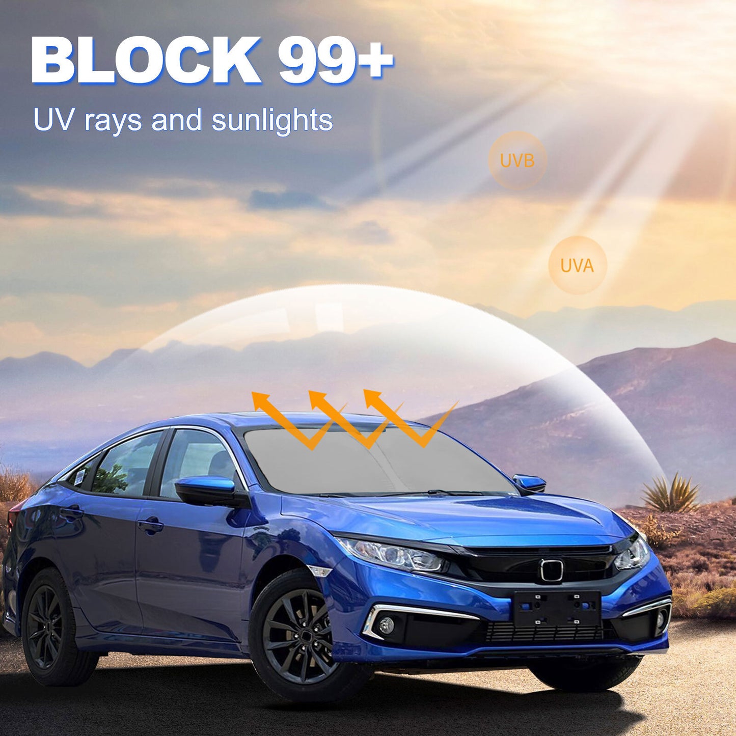 For 2016-2021 for Honda for Civic Front Windshield Sun Shade UV Block Cover Accessories