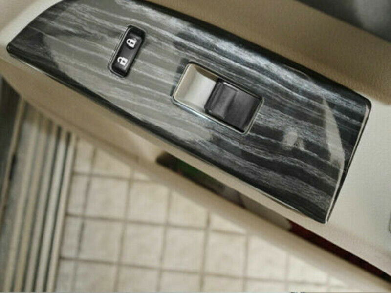 for Toyota Highlander 2008-2013 Black Wood Window Lift Switch Button Panel Trim