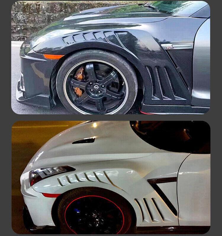 Mudguard replacement parts for Nissan GT-R R35 2008 - 2020, carbon fiber front trim 2x