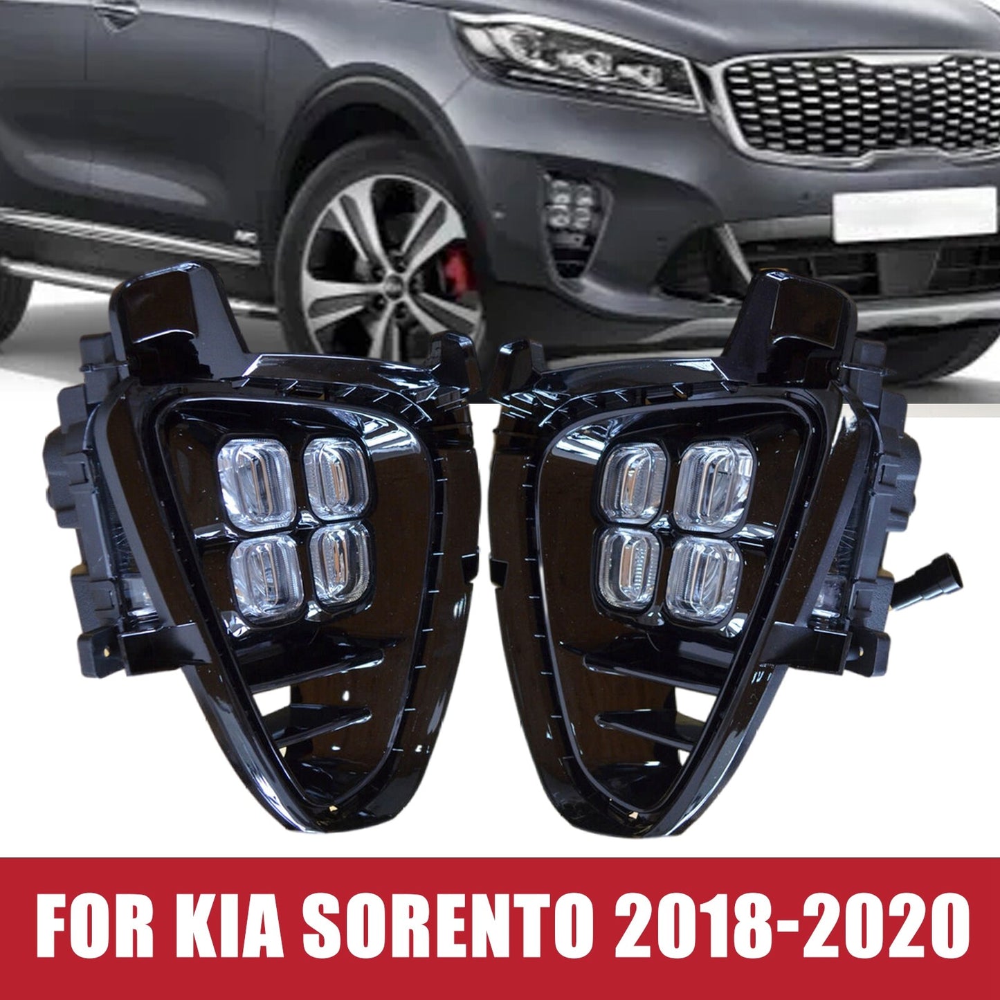 US-made 2-LED fog light/daytime running light (DRL) for Kia Sorento 2018, 2019, 2020