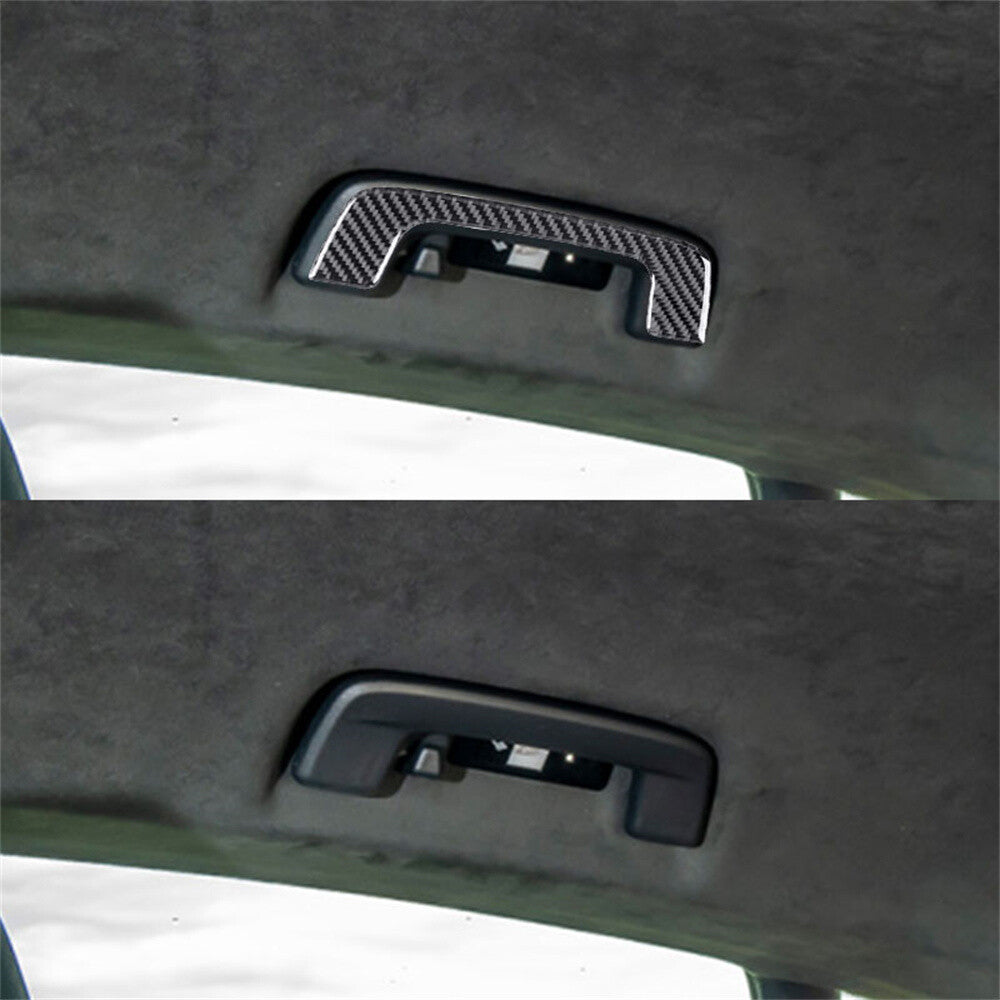 4¡ÁCarbon Fiber Interior Roof Handle Panel Cover Fit for Porsche Taycan 2019-2022