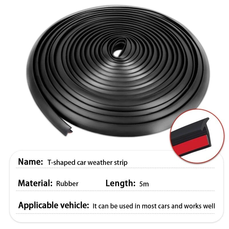 16.5ft for ford T Shape Rubber Truck Seal Weather Strips Door Edge Moulding Trim