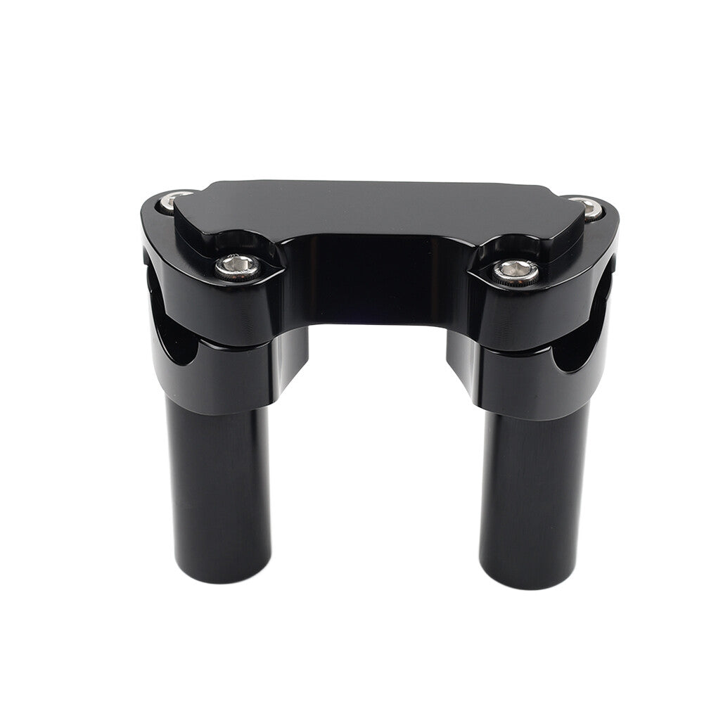 Black 3.5 Straight Handlebar Riser Top Clamp for Harley Dyna Tour Road Glide