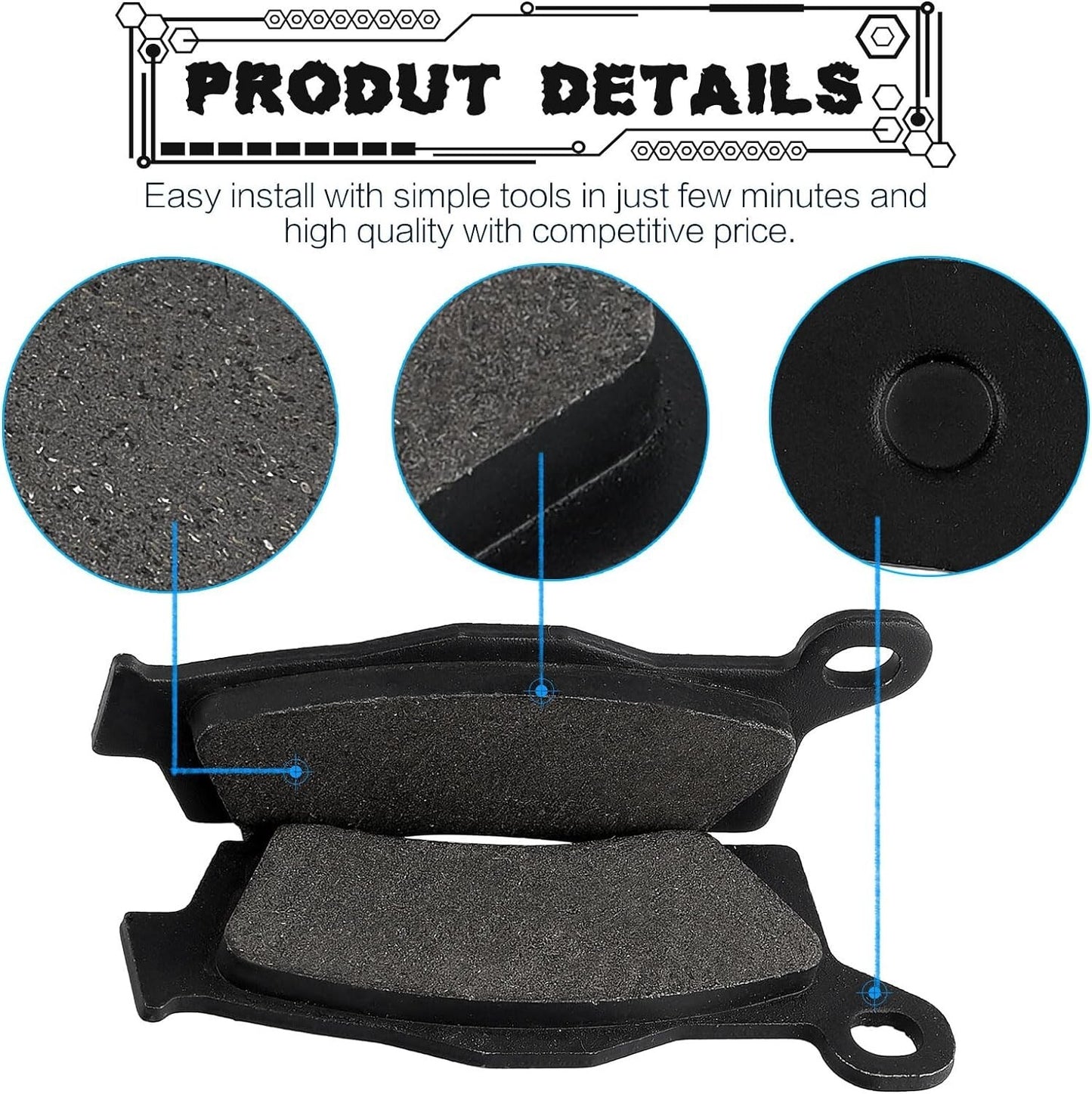 705601014 705601015 Brake Pads for Can-AM Outlander Max Renegade 1000 850 800