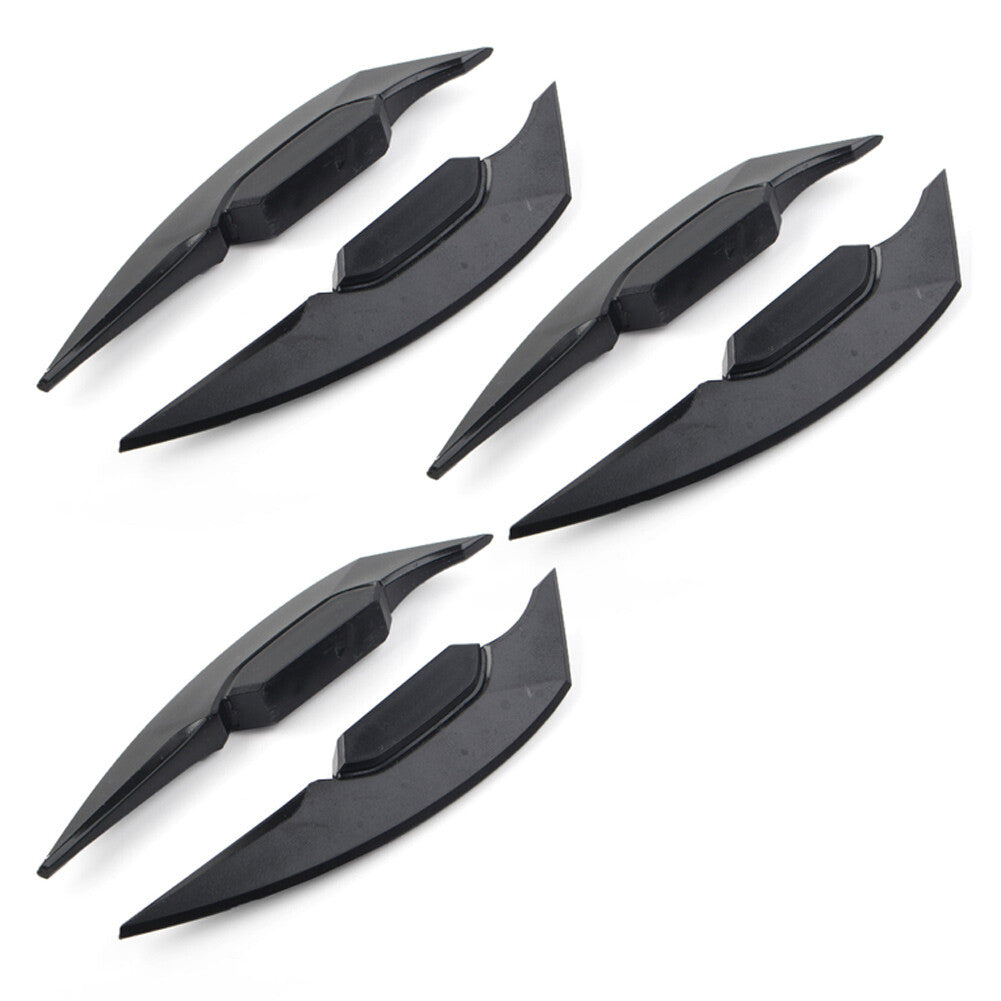 6¢ª Verkleidung Winglets Seitenspoiler Deflektor Air Wing Kit Universal Schwarz