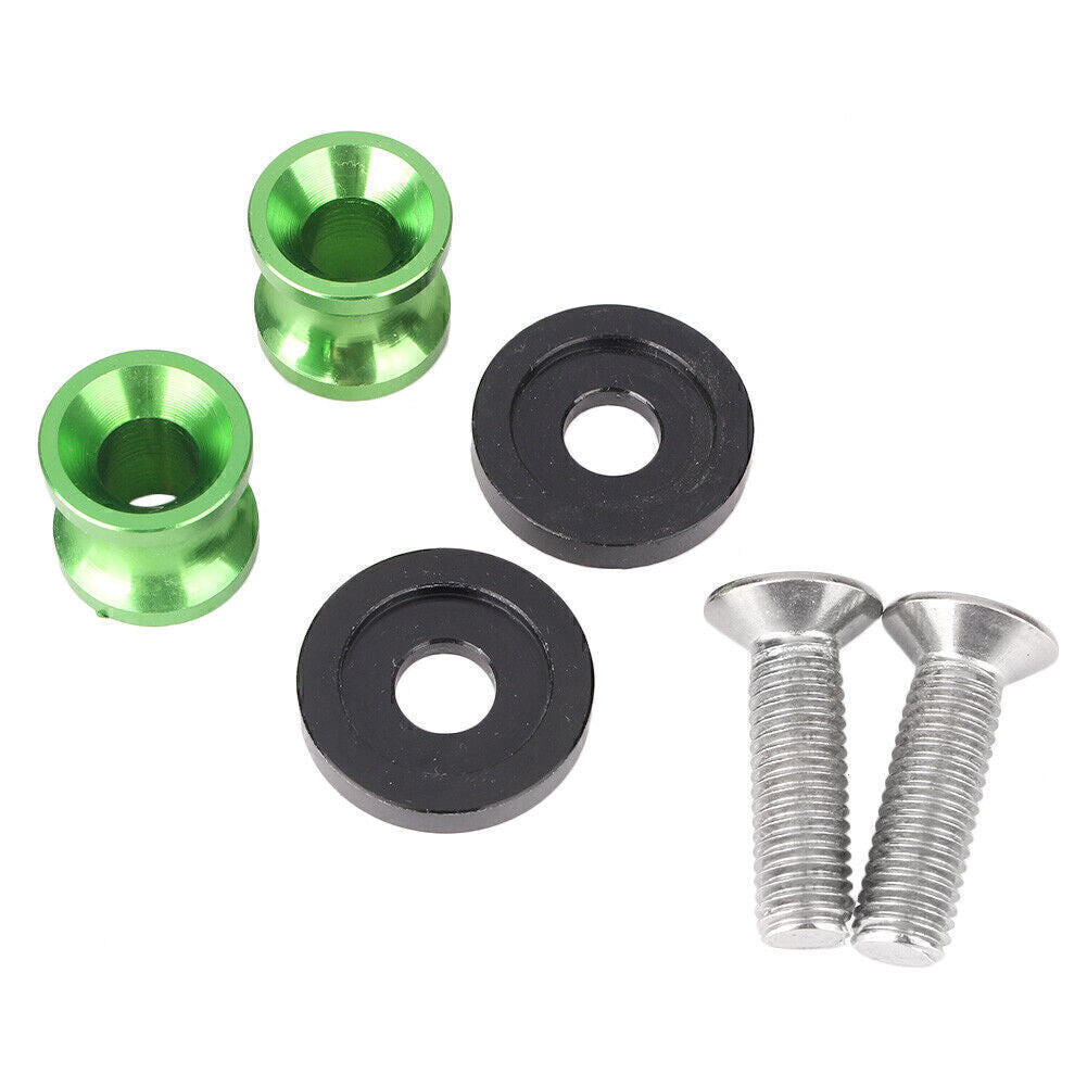 10mm Swingarm Spools Sliders for Kawasaki 650R Z750 Z750S ER6N 05-12 Green