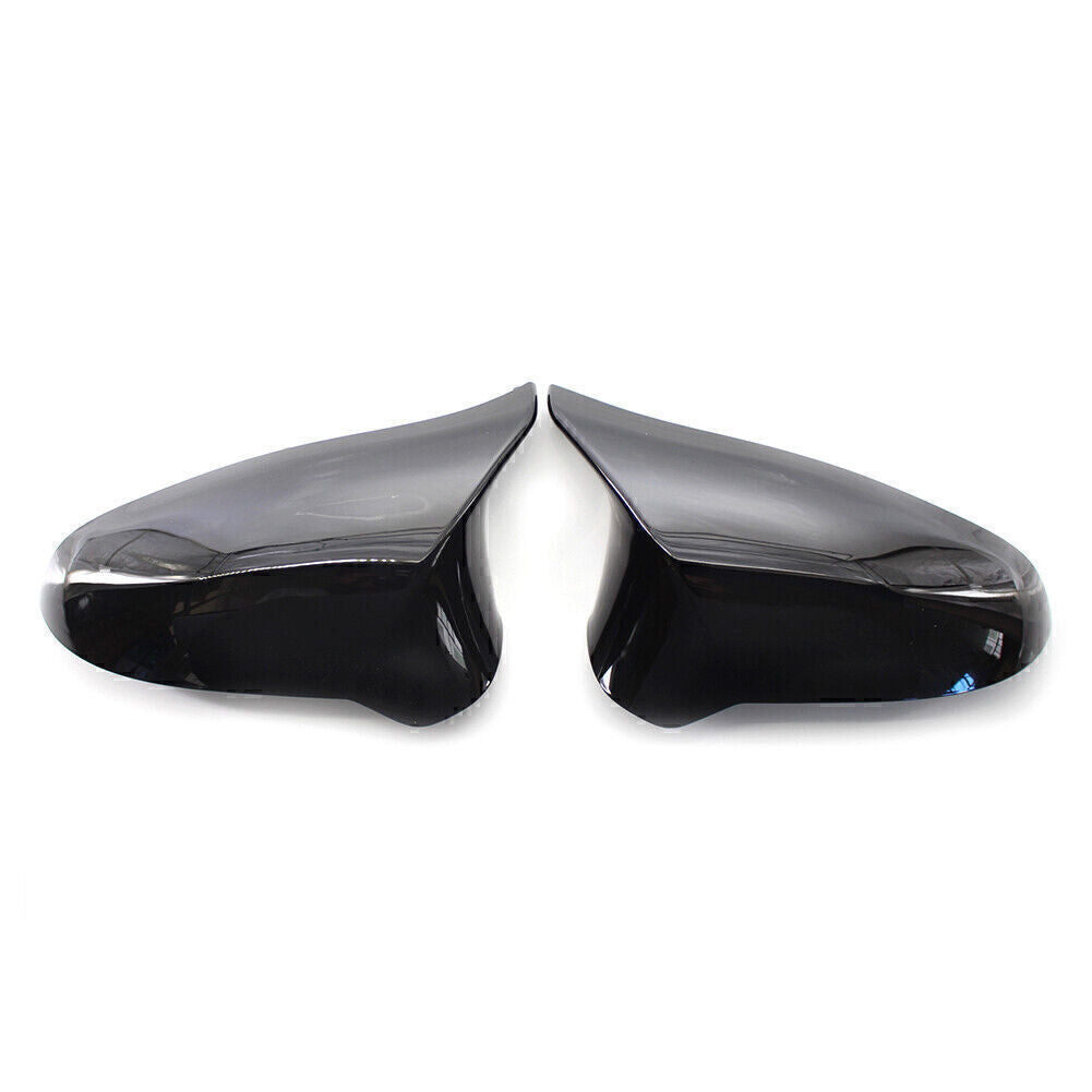 2X Gloss Black Rearview Mirrors Cover Cap Fit for BMW M3 F80 M4 F82 F83 2014-2019