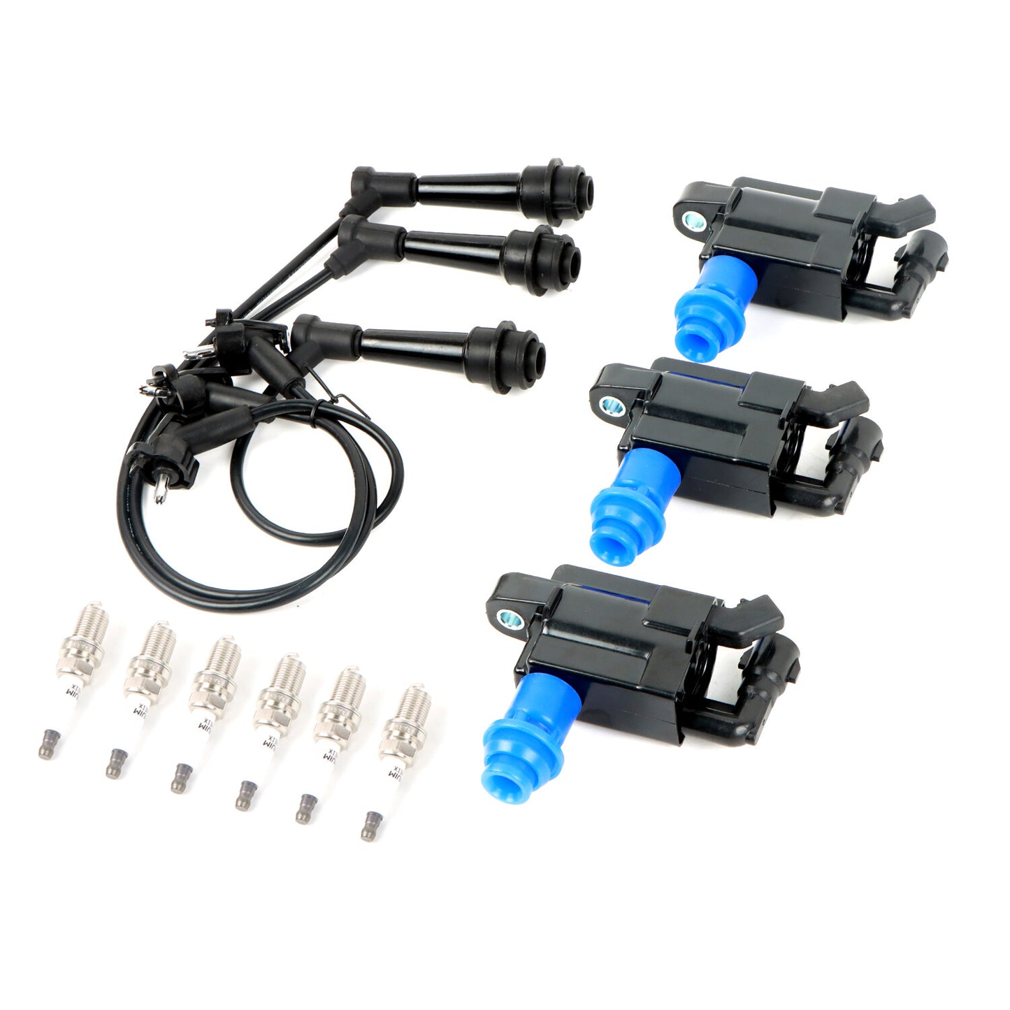 3 Ignition Coil, Wireset 6 Iridium Spark Plug for 01-05 for Lexus GS300 UF228