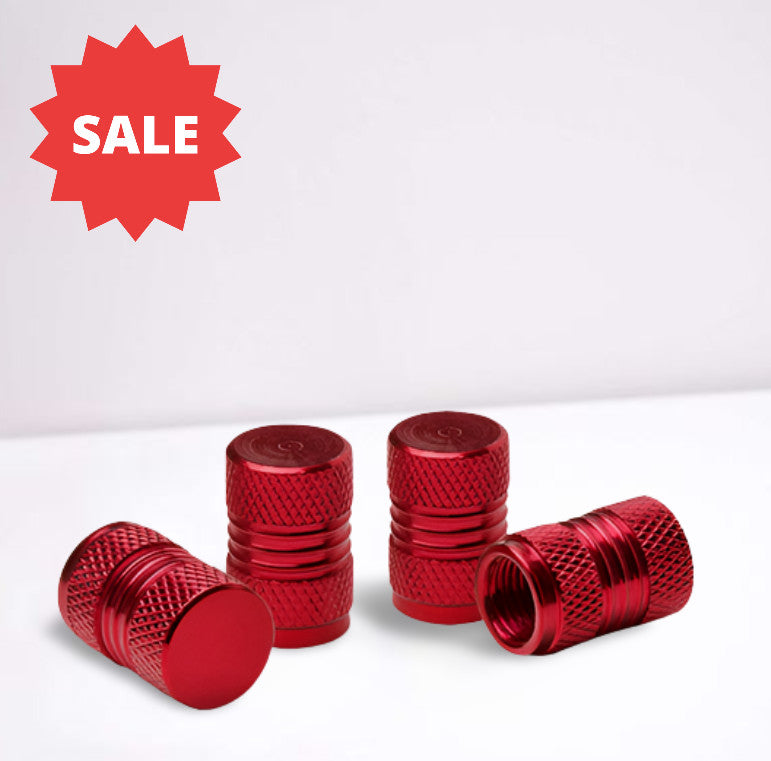 * 4-Piece Red Car Tire Valve Cover Stem Cover Air Valve Dust Cover for ford *