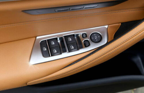 Window Lift Panel Switch Cover Trim for BMW 5 Series G30 2018-2022 ABS Silver