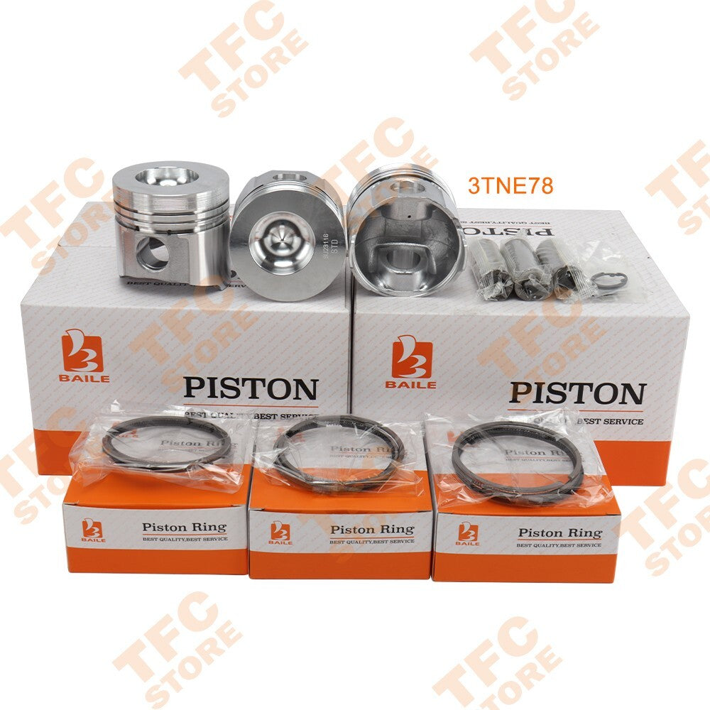 Piston Ring Kit For Yanmar 3TNE78 Engine Generator Tractor STD New??