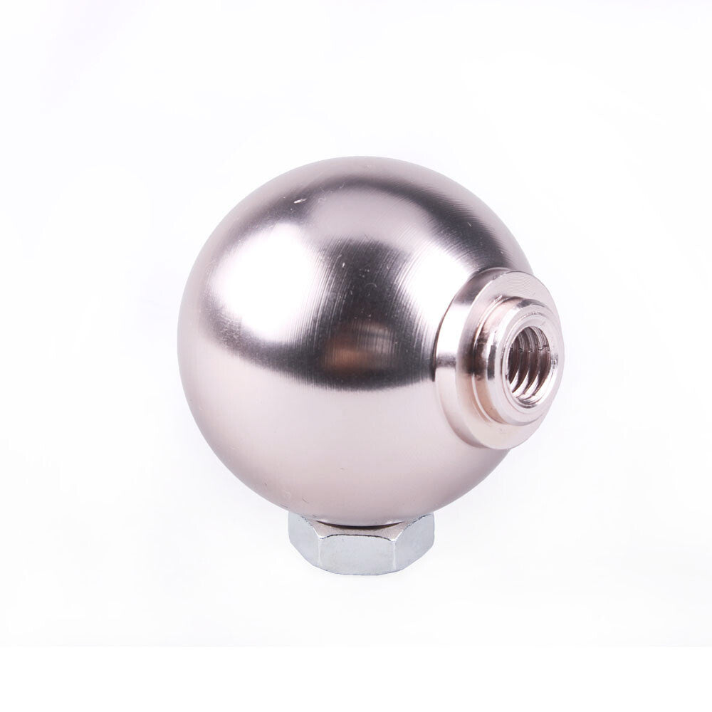 6 Speed M10 X 1.5 Manual Brushed Alunimum Round Ball Shifter Shift Knob