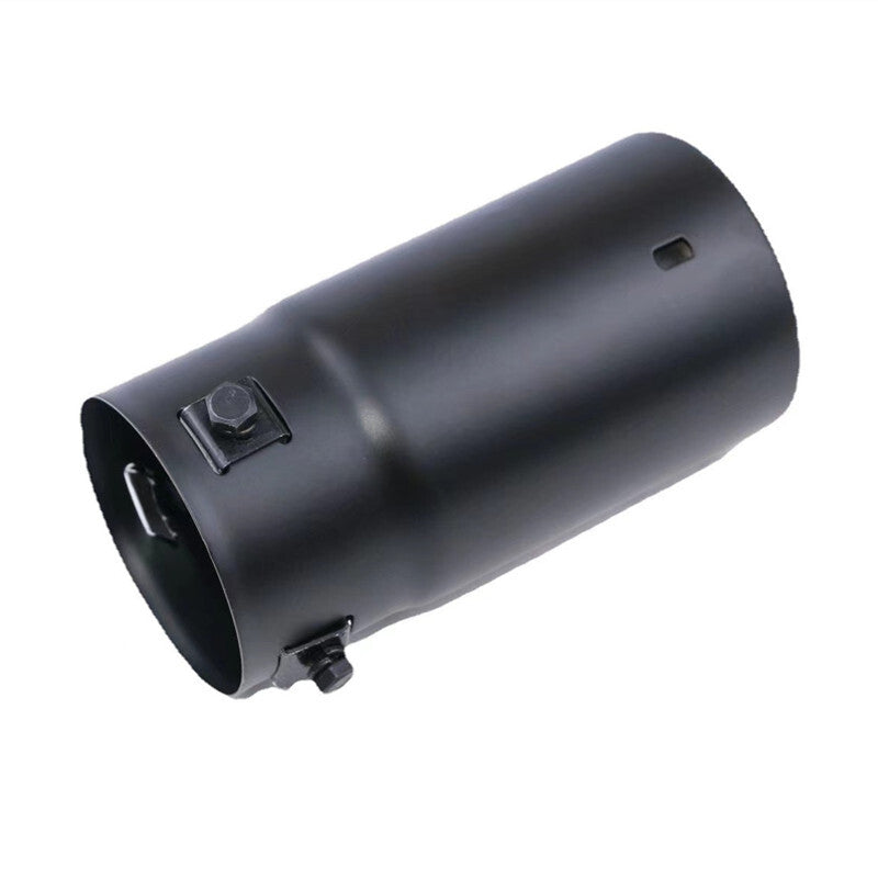 70mm Black Stainless Steel Car Rear Round Straight Exhaust Pipe Tail Muffler Tip
