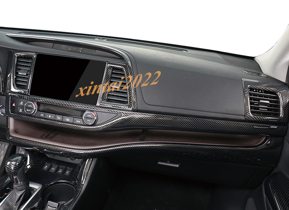 Carbon Fiber Navigation Decor Strip Cover Trim For 2014-2019 for Toyota Highlander