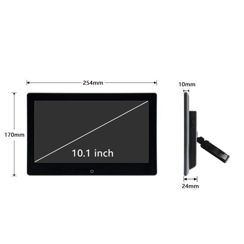 2Pc Car Headrest Monitor Touch Screen 10.1 Inch Android 12 4K WIFI Video Player