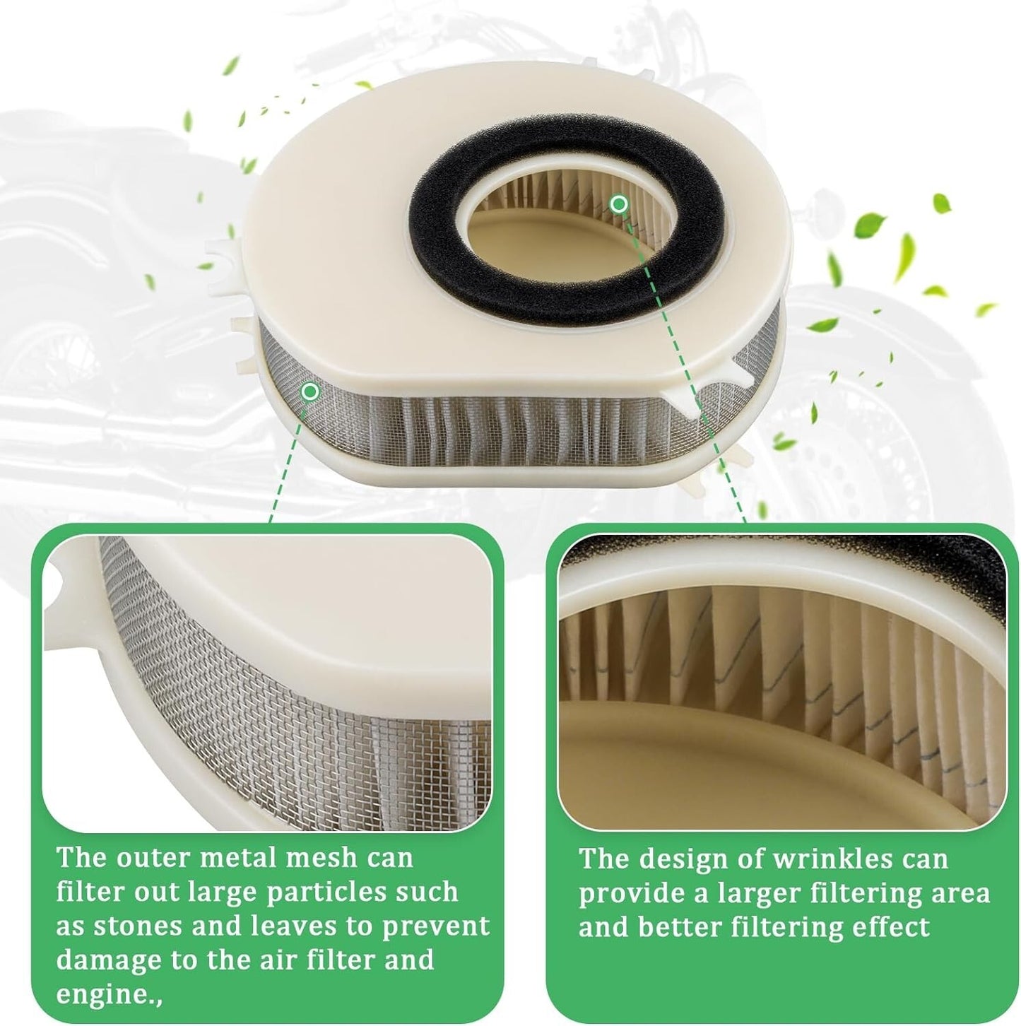 Air Filter for Yamaha V-STAR 1100 XVS1100 XVS1100AW XVS1100AT XVS1100AHFA4913