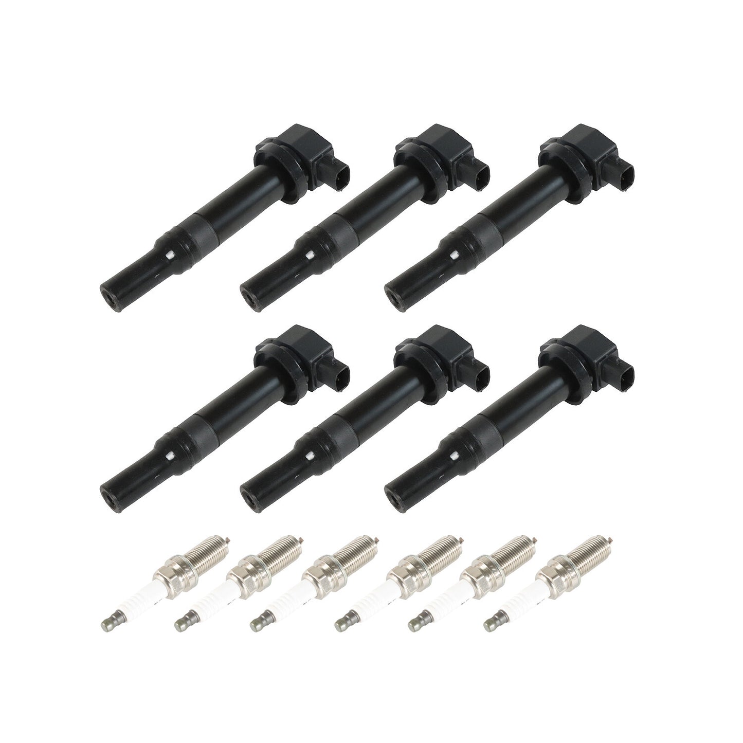 6X Ignition Coil Platinum Spark Plug for 2007-2009 for Hyundai Santa Fe V6 UF558