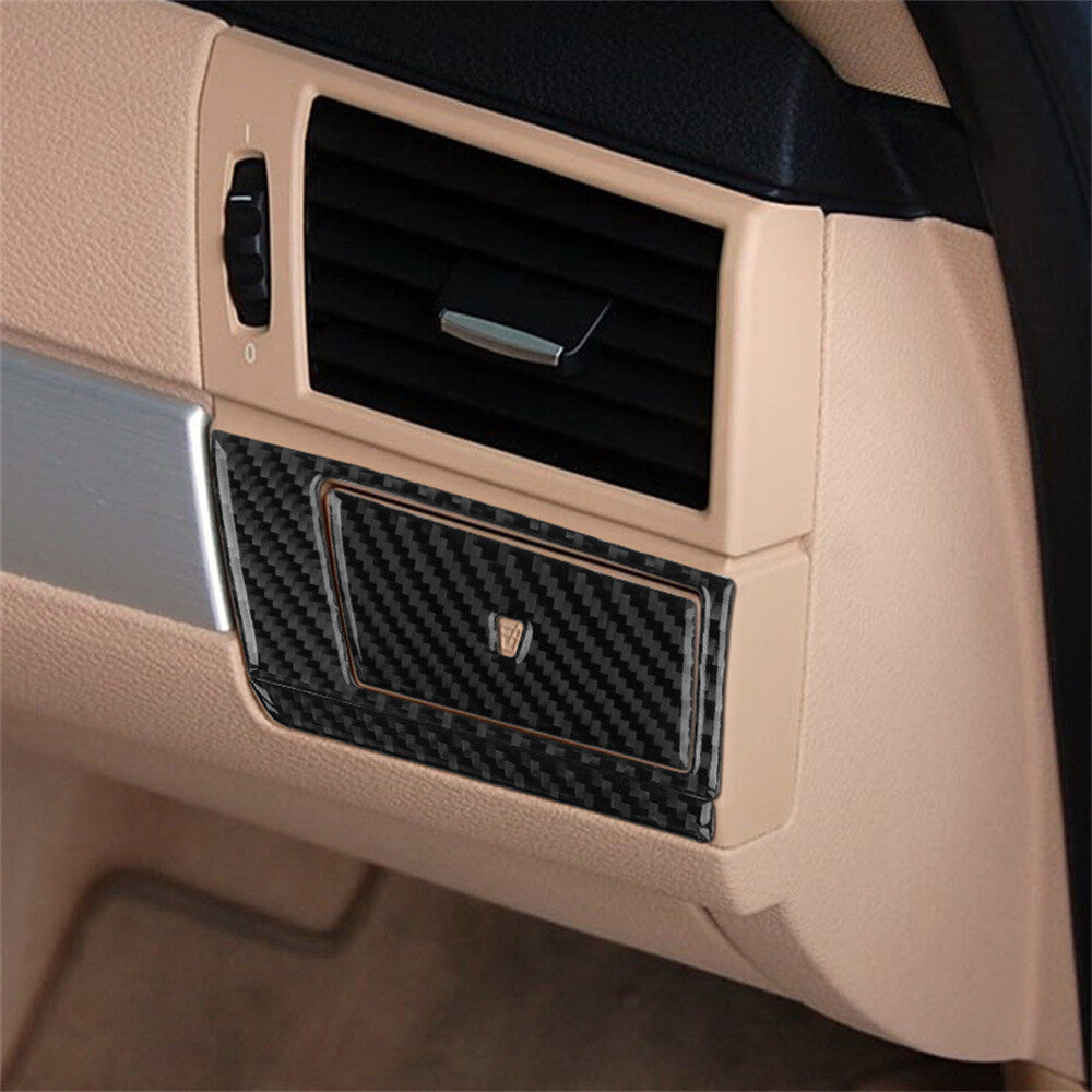 3¡ÁCarbon Fiber for Co -pilot Passenger Side Cup Holder Cover for BMW X3 E83 2004-2010