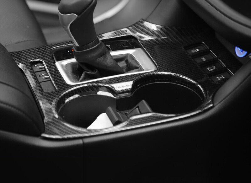 Carbon Fiber Print Console Gear Shift Frame Trim for Toyota Highlander 2014-2019