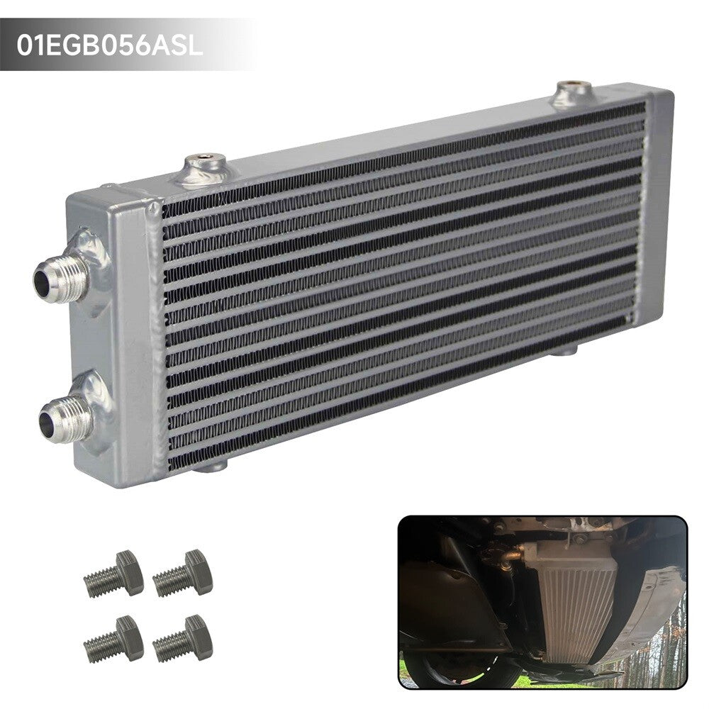 Universal Dual Pass Bar Plate Oil Cooler Medium - Silver Core:14x5.5x1.58