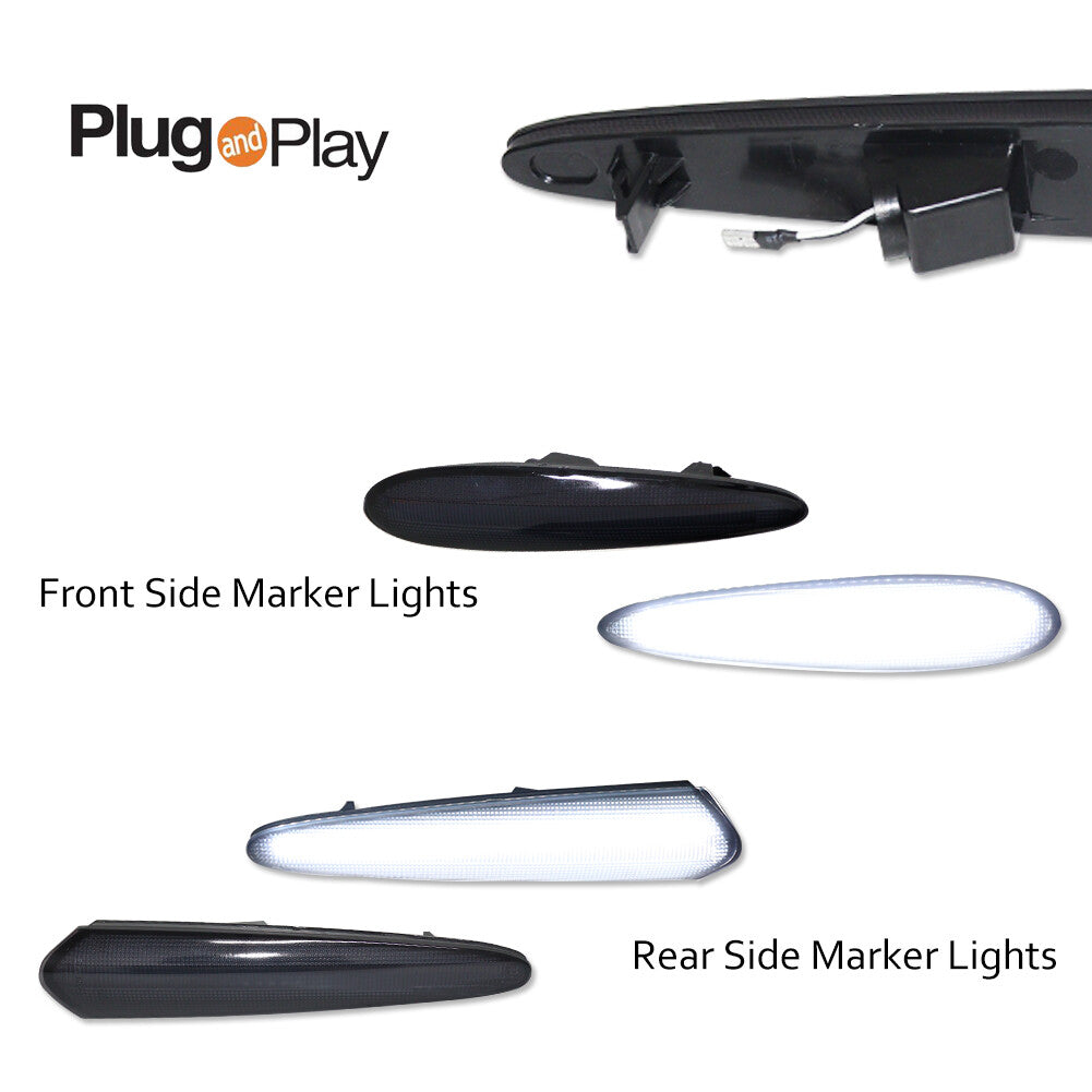 White LED front and rear bumper side marker indicators are applicable to 00-03 for Nissan Maxima