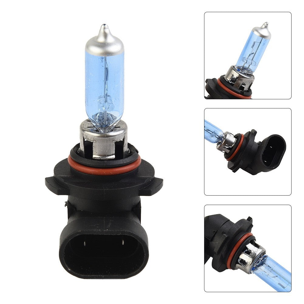 White car, 9005 HB3 6000K xenon halogen headlights and fog lights, new.