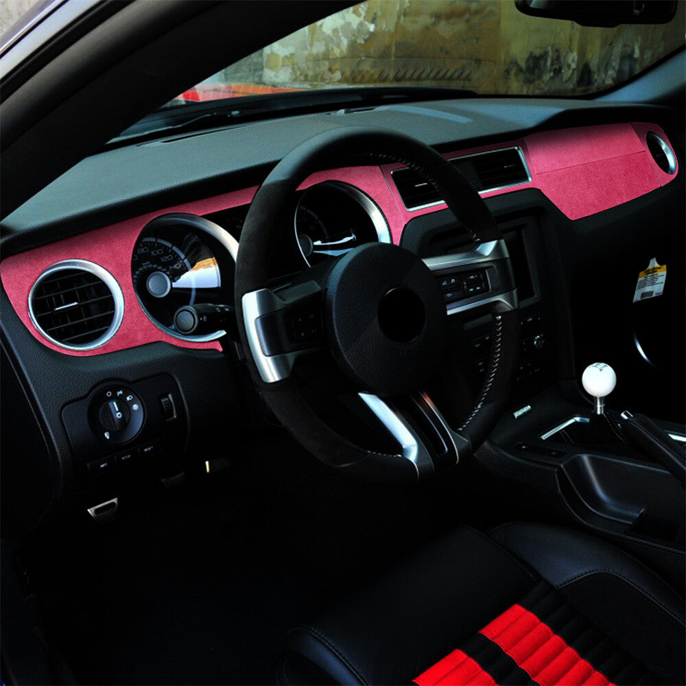 5¡ÁSuede Pink Central Control Dashboard Panel Trim Fit for Ford for Mustang 2009-2013
