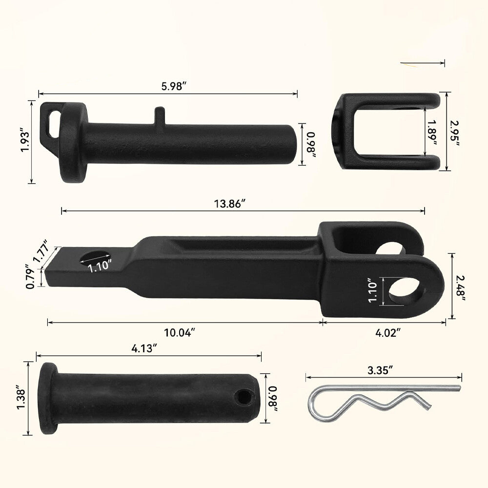 A20-6014 Single Tow Hook for Peterbilt / for Kenworth with Pull Pin Frame Pin
