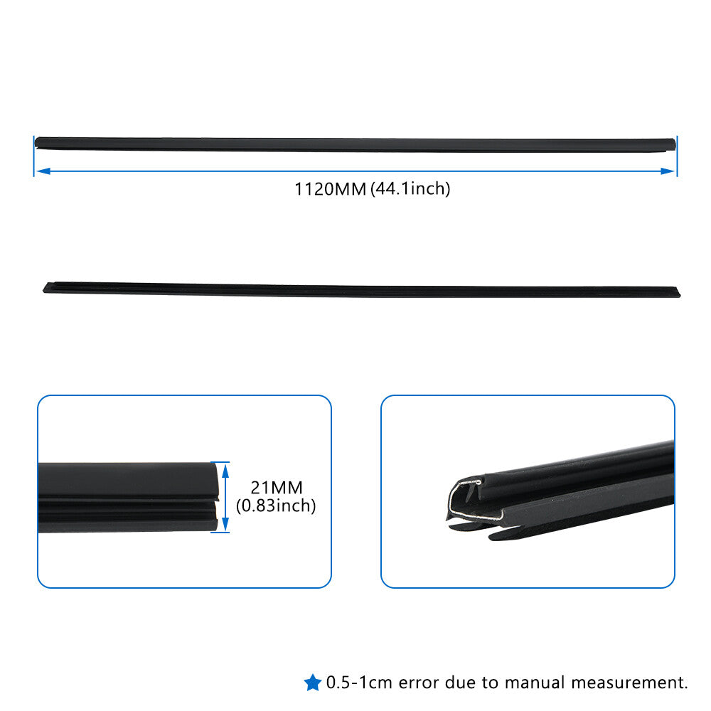 Left Right Exterior Door Window Glass Trim Set for Honda for Civic Coupe 2Dr 06-11