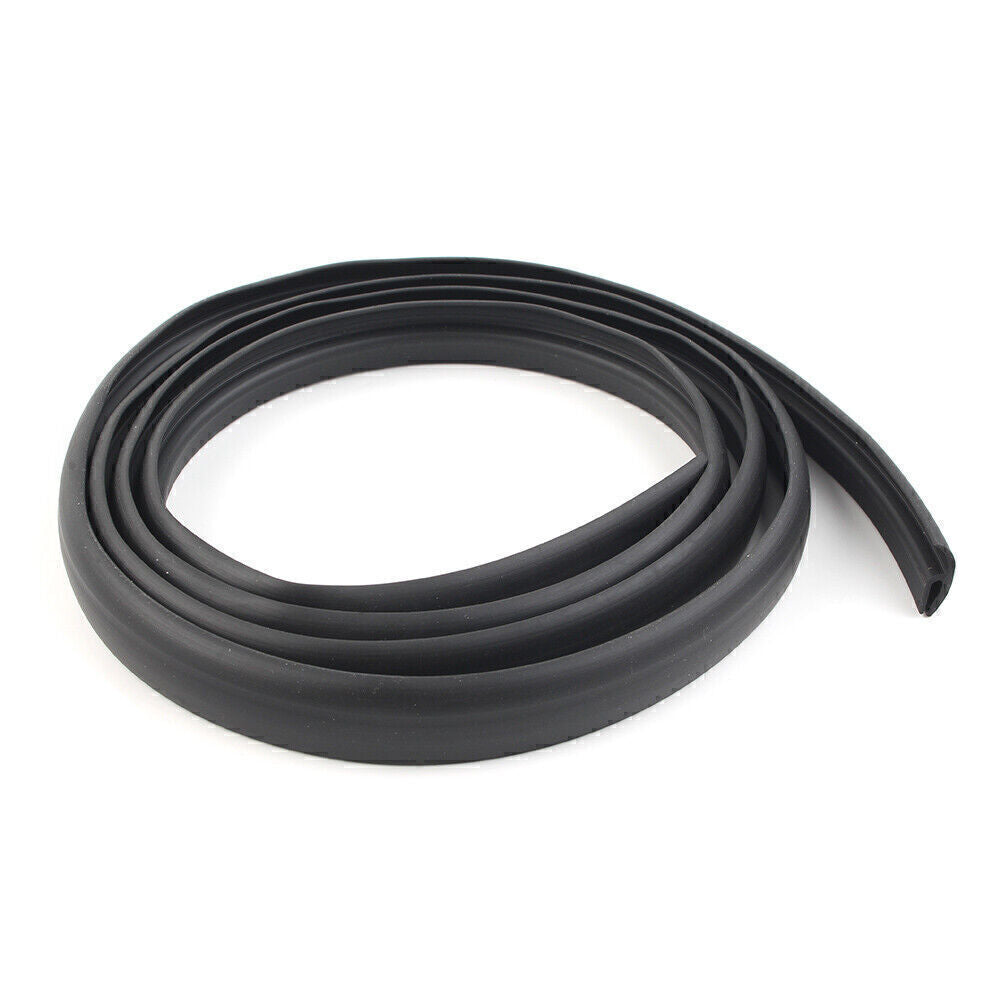 1.7M Black Seal Under Front Windshield Panel Sealed Trim Moulding Strip Rubber